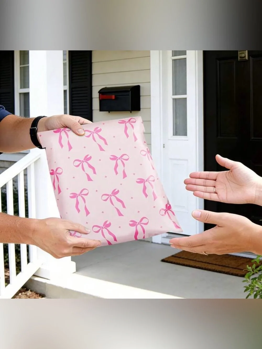 🎁Free Ship! POLYMAILERS • 14.5x19 Inch • 15 Pcs • Pink Bows Polymailers New